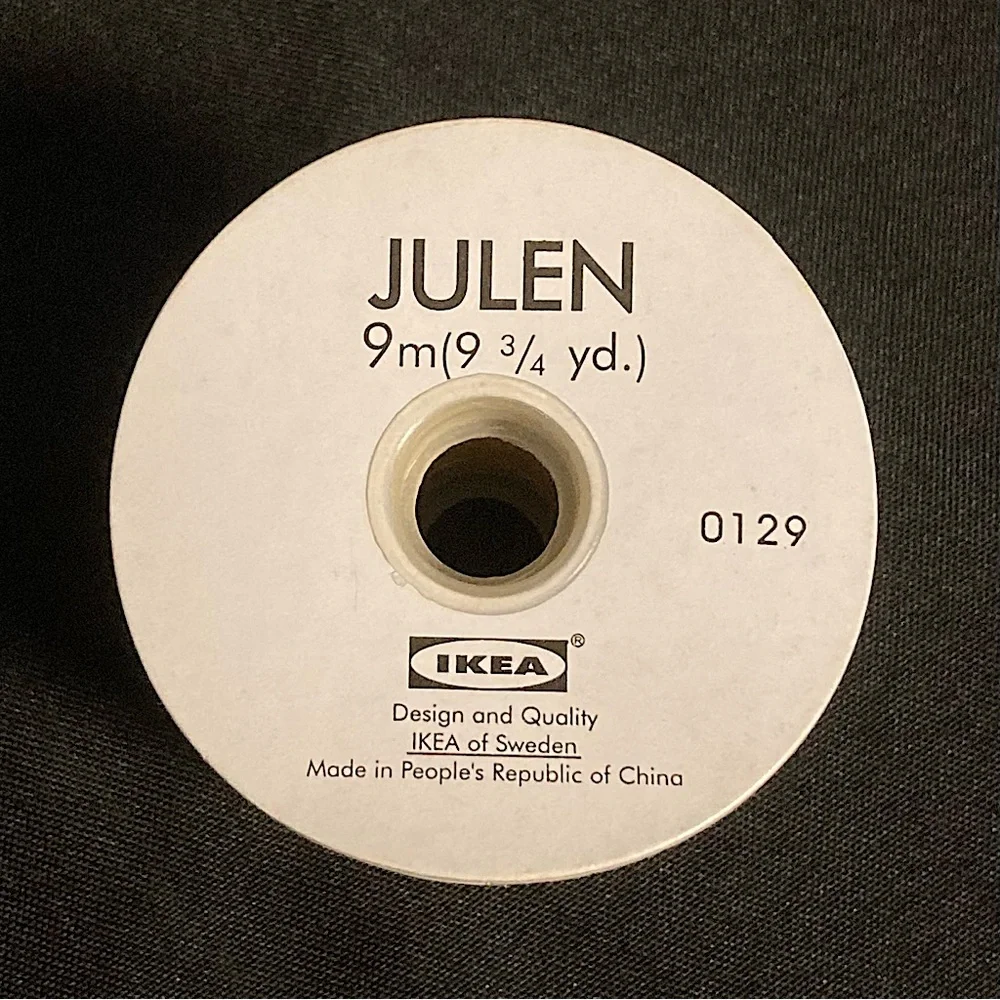 ⭐️ IKEA Julen White And Gold Star Pattern Ribbon 2” x 324”